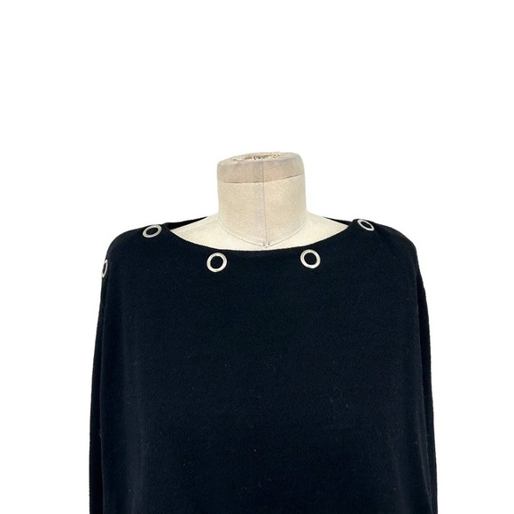 Pringle of Scotland for Shari's Black Grommet Neck Sweater Size US 4 - Picture 2 of 8